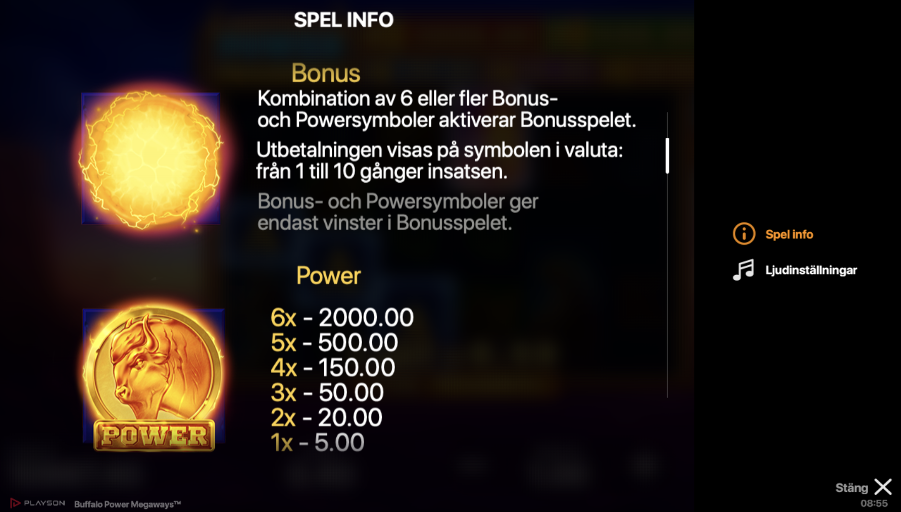 BUFFALO POWER MEGAWAYS beskrivning av bonusen