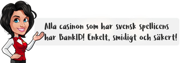 Bank ID anvands hos casinon med svensk licens