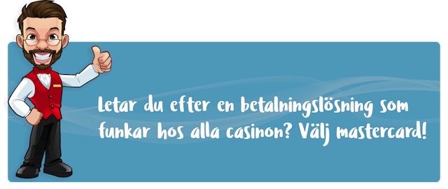 Betalningslosning casino online med mastercard
