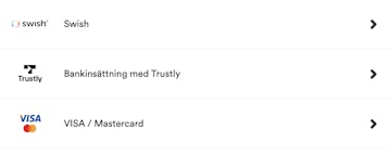 Betalningsmetoder hos Casumo