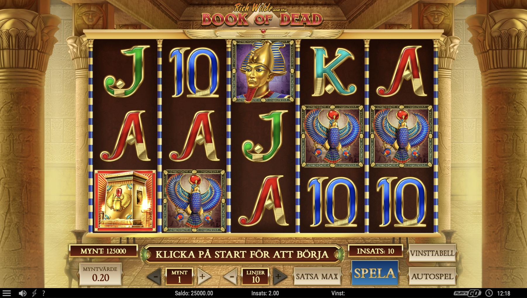 Book of Dead spelplan