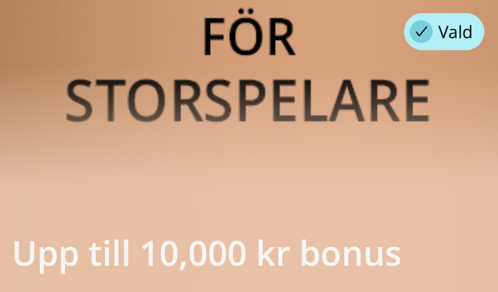 Casino bonus hos Storspelare