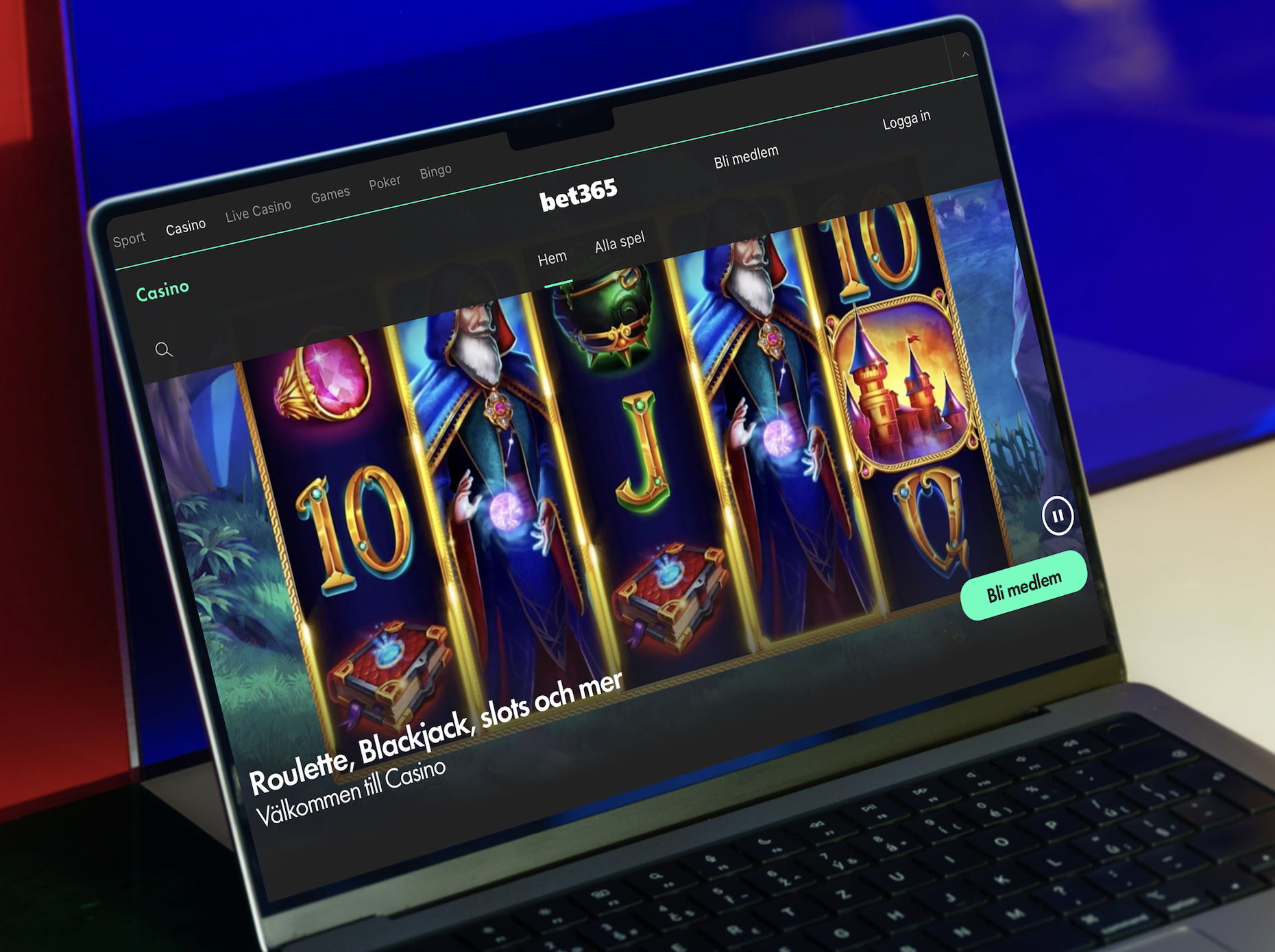 Casino hos Bet365 nu med bonus