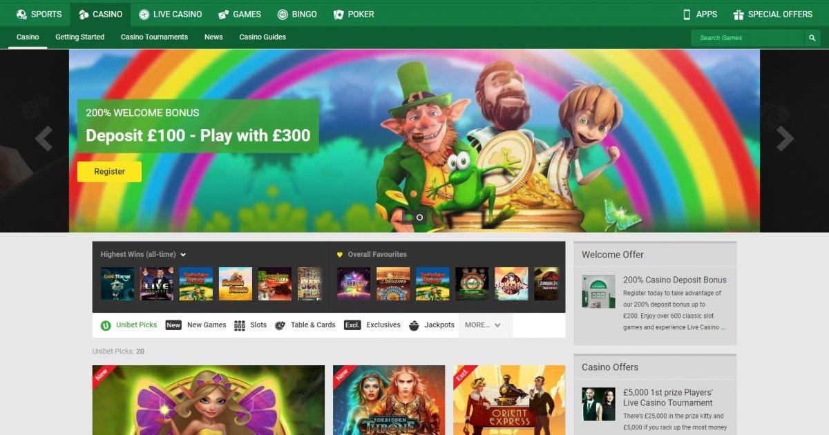 Unibet Live Casino Bonus