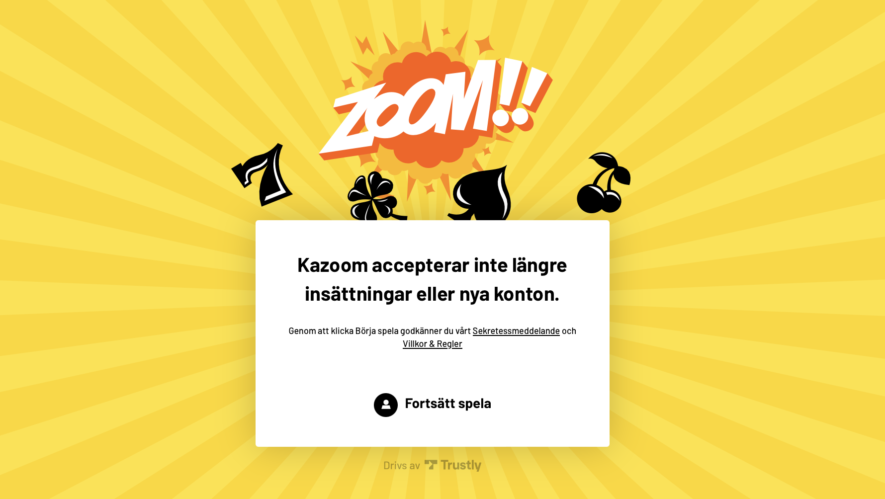 Kazoom Casino forsvinner