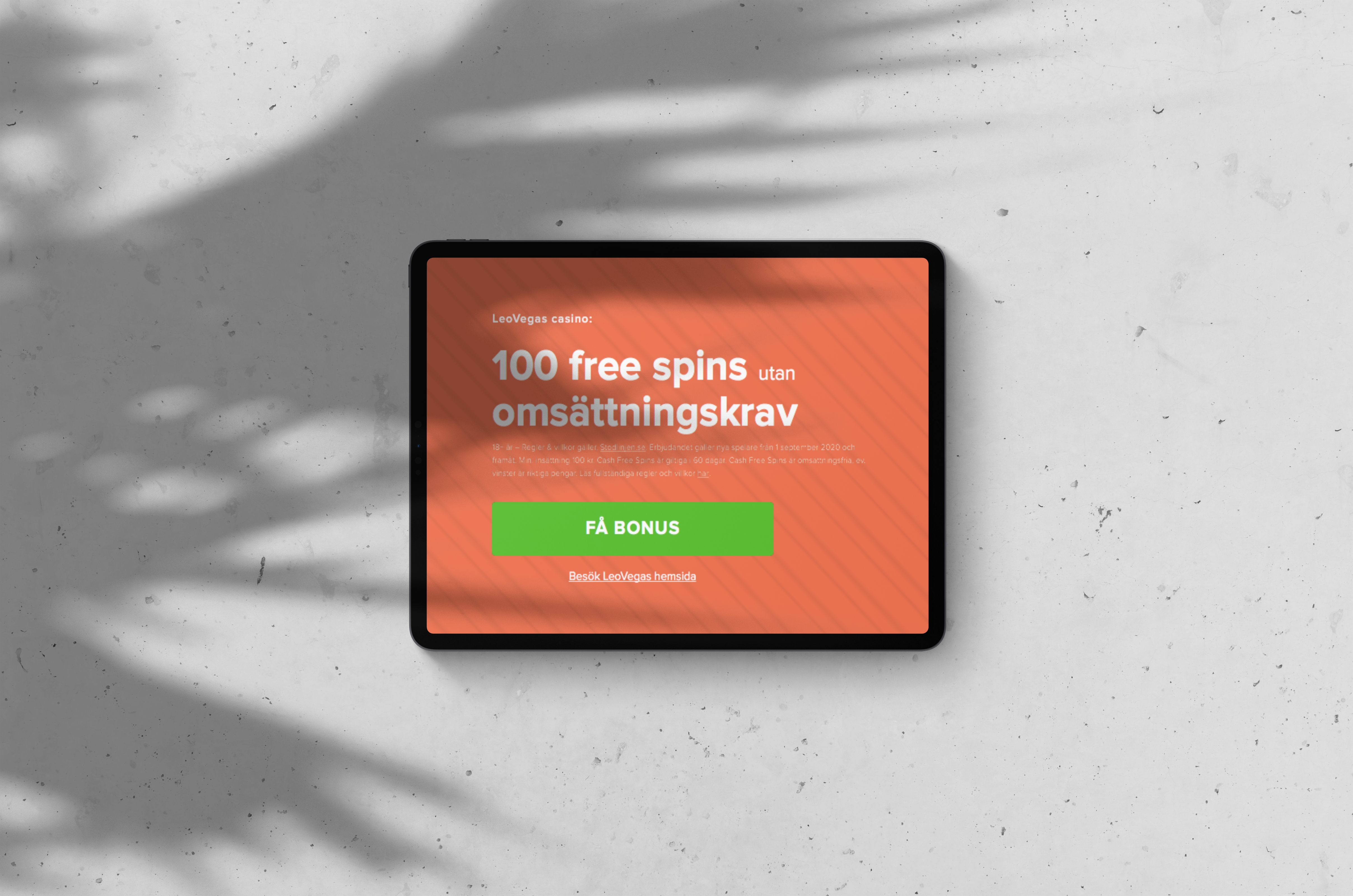 Klick på "få bonus"