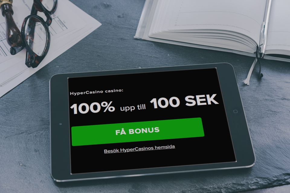 Klicka på "Få bonus" för att gå till Hyper Casino