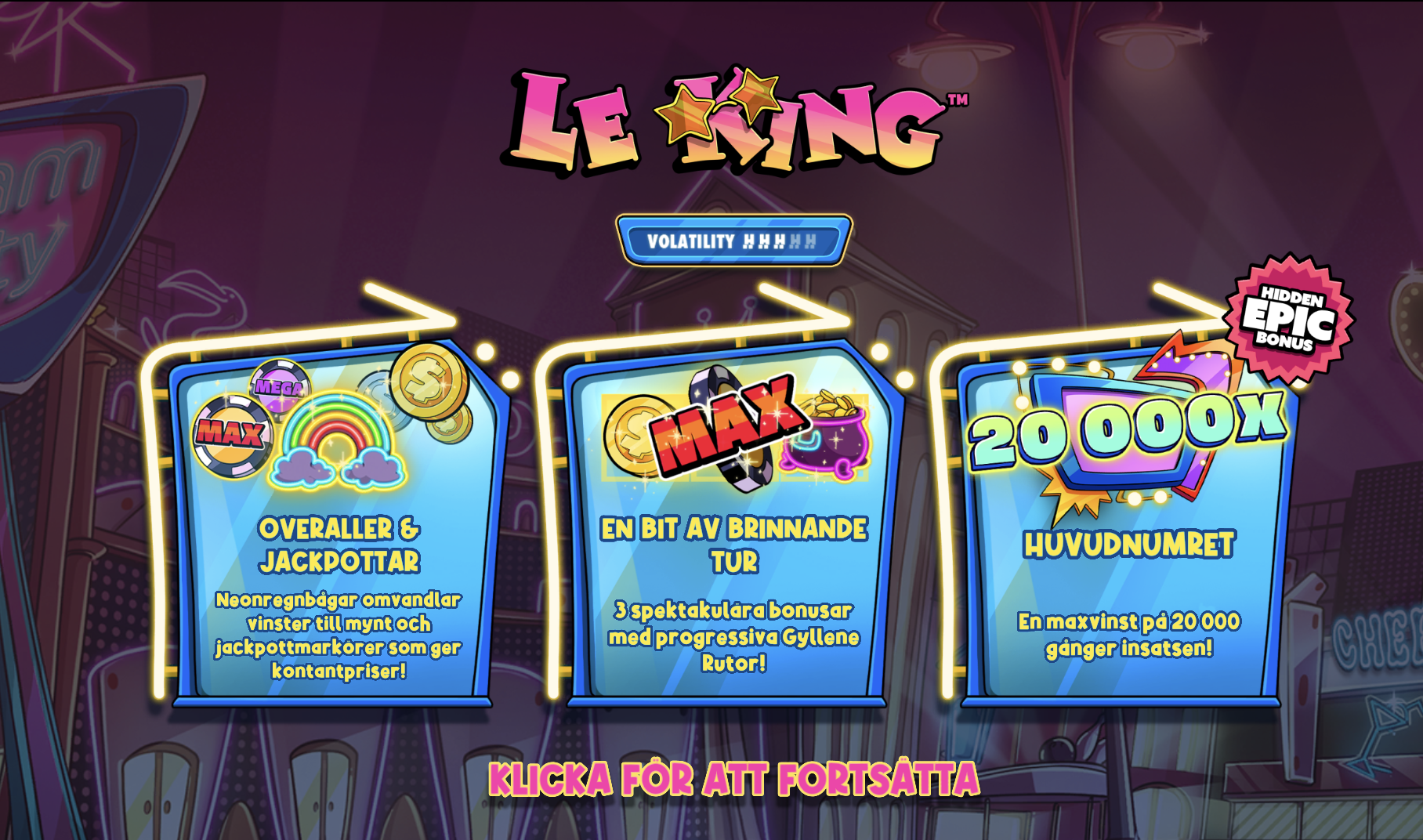 Le King spelinformation