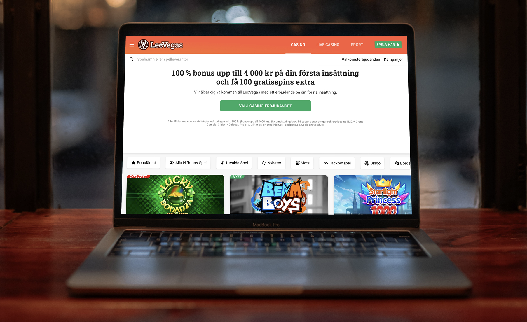 Leovegas med ny casino bonus