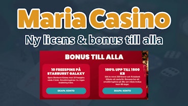 Maria Casino ny licens i Sverige
