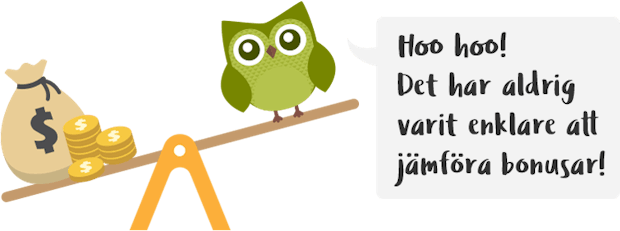 Jämför casino bonusar
