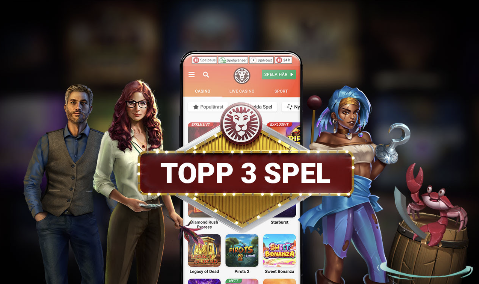 Populara spel hos Leovegas i juni