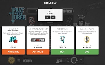 Pray for Three slots bonuskop