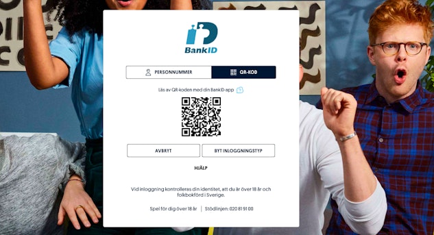 QR kod bankid casino pa natet