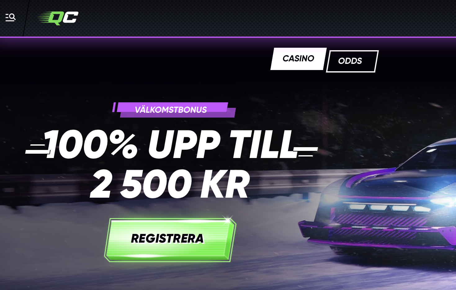 Registrering med BankID hos QuickCasino