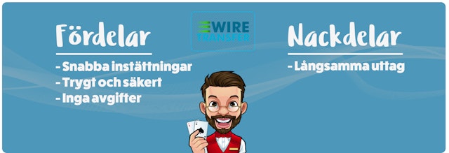 Bankoverforing som betalningsmetod for Casino