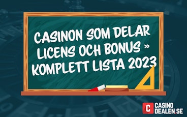Casinon som delar licens 2023 artikel